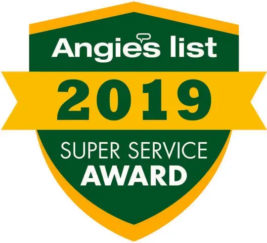 Angie's List 2019 Super Service Award badge recognizing business excellence
